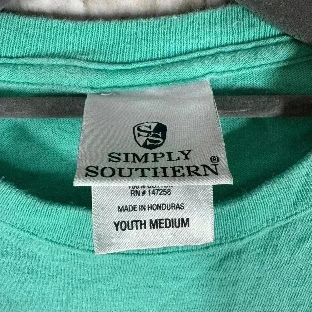 Simply Southern Rockin Around The Christmas Tree Top Long Sleeve Youth M - Picture 5 of 7